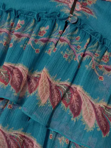 Etro Ruffled Tiered Printed Silk-chiffon Blouse | Thumbnail 5