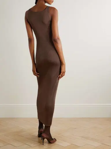 Saint Laurent Ribbed-knit Midi Dress | Thumbnail 4 Saint Laurent Ribbed-knit Midi Dress | Thumbnail 4