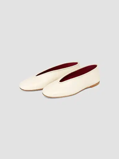 Bottega Veneta Women's Leather Ballet Flats - Sea Salt - Size 12 | Thumbnail 2 Bottega Veneta Women's Leather Ballet Flats - Sea Salt - Size 12 | Thumbnail 2