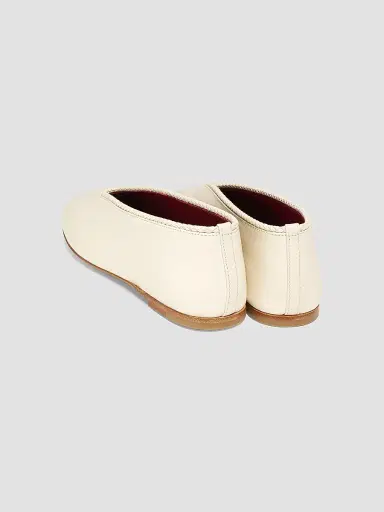 Bottega Veneta Women's Leather Ballet Flats - Sea Salt - Size 12 | Thumbnail 3 Bottega Veneta Women's Leather Ballet Flats - Sea Salt - Size 12 | Thumbnail 3