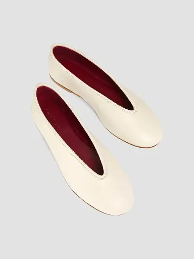 Bottega Veneta Women's Leather Ballet Flats - Sea Salt - Size 12 | Thumbnail 4 Bottega Veneta Women's Leather Ballet Flats - Sea Salt - Size 12 | Thumbnail 4