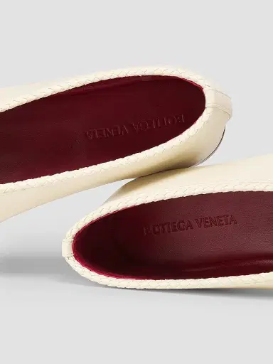 Bottega Veneta Women's Leather Ballet Flats - Sea Salt - Size 12 | Thumbnail 5 Bottega Veneta Women's Leather Ballet Flats - Sea Salt - Size 12 | Thumbnail 5