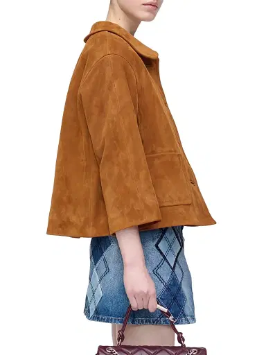 Marc Jacobs Women's Suede Doll Jacket - Copper | Thumbnail 4