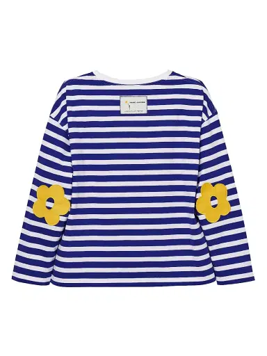 Marc Jacobs Women's Daisy Striped Cotton Oversized T-Shirt - Pansy White | Thumbnail 3