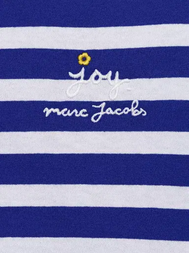 Marc Jacobs Women's Daisy Striped Cotton Oversized T-Shirt - Pansy White | Thumbnail 7