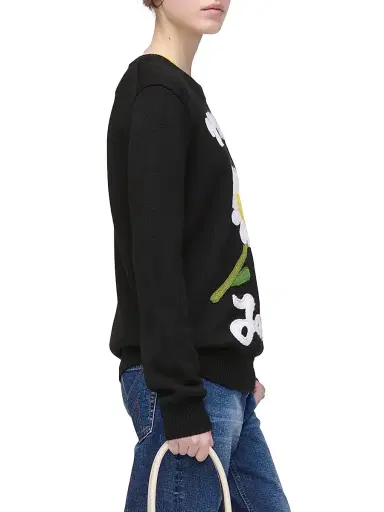 Marc Jacobs Women's Marc Is Joy Jacquard Merino Wool Sweater - Black - Size XS | Thumbnail 4