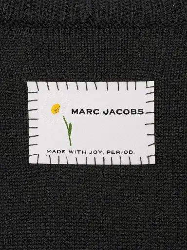 Marc Jacobs Women's Marc Is Joy Jacquard Merino Wool Sweater - Black - Size XS | Thumbnail 6