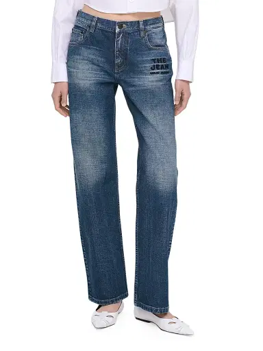 Marc Jacobs Women's The Jean Mid-Rise Straigh-Leg Jeans | Thumbnail 4 Marc Jacobs Women's The Jean Mid-Rise Straigh-Leg Jeans | Thumbnail 4