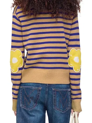 Marc Jacobs Women's Joy Striped Wool-Cashmere Sweater | Thumbnail 5 Marc Jacobs Women's Joy Striped Wool-Cashmere Sweater | Thumbnail 5