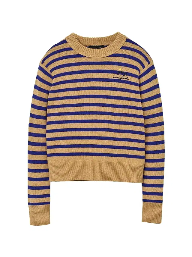 Marc Jacobs Women's Joy Striped Wool-Cashmere Sweater - Camel Pansy