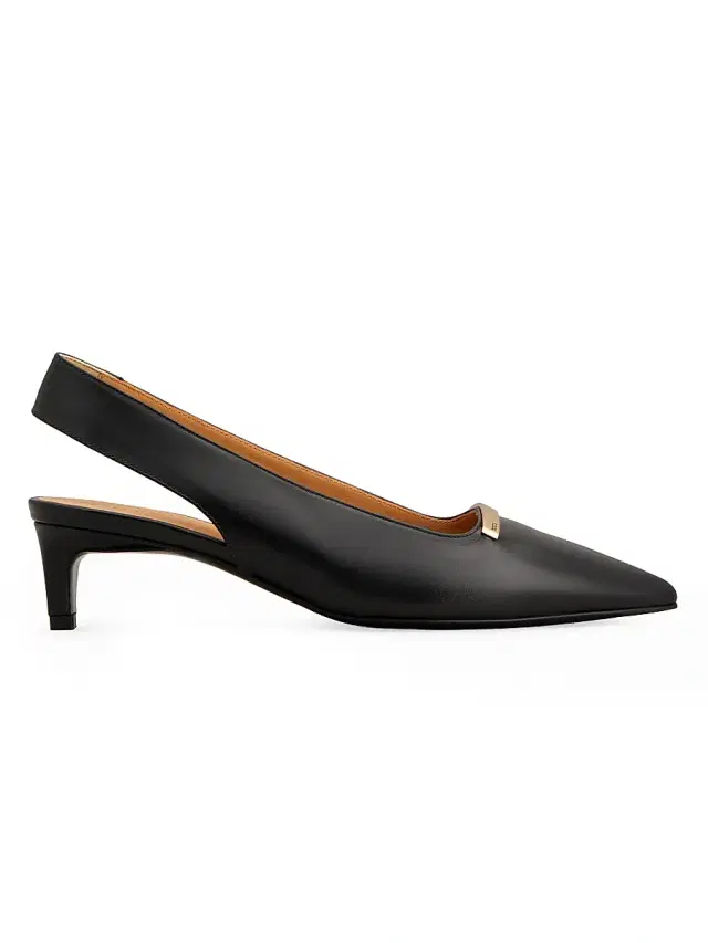Tod's Women's Cuoio 40MM Leather Slingback Pumps - Nero