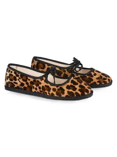 Vibi Venezia Women's Timeless Brigitte Tiepolo Leopard Cotton Velvet Slippers - Tiepolo - Size 6 | Thumbnail 2