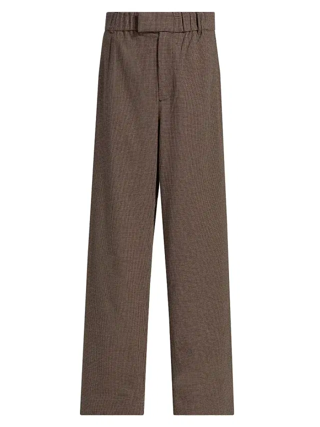 Staud Women's Jerome Mini Houndstooth Relaxed-Fit Pants - Houndstooth
