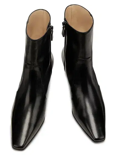 Stuart Weitzman Women's Stassi 50MM Leather Ankle Boots - Black - Size 8 | Thumbnail 4 Stuart Weitzman Women's Stassi 50MM Leather Ankle Boots - Black - Size 8 | Thumbnail 4