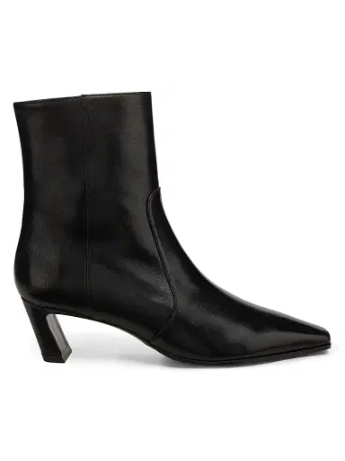 Stuart Weitzman Women's Stassi 50MM Leather Ankle Boots - Black - Size 8 | Thumbnail 1 Stuart Weitzman Women's Stassi 50MM Leather Ankle Boots - Black - Size 8 | Thumbnail 1