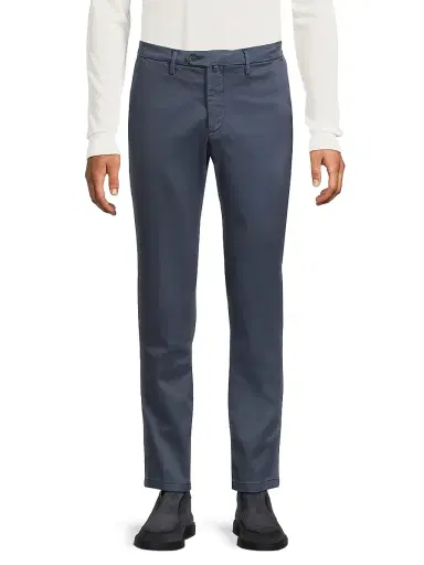 Sartorio Napoli Men's Stretch Flat-Front Trousers - Cornflower Blue - Size 36 | Thumbnail 3 Sartorio Napoli Men's Stretch Flat-Front Trousers - Cornflower Blue - Size 36 | Thumbnail 3