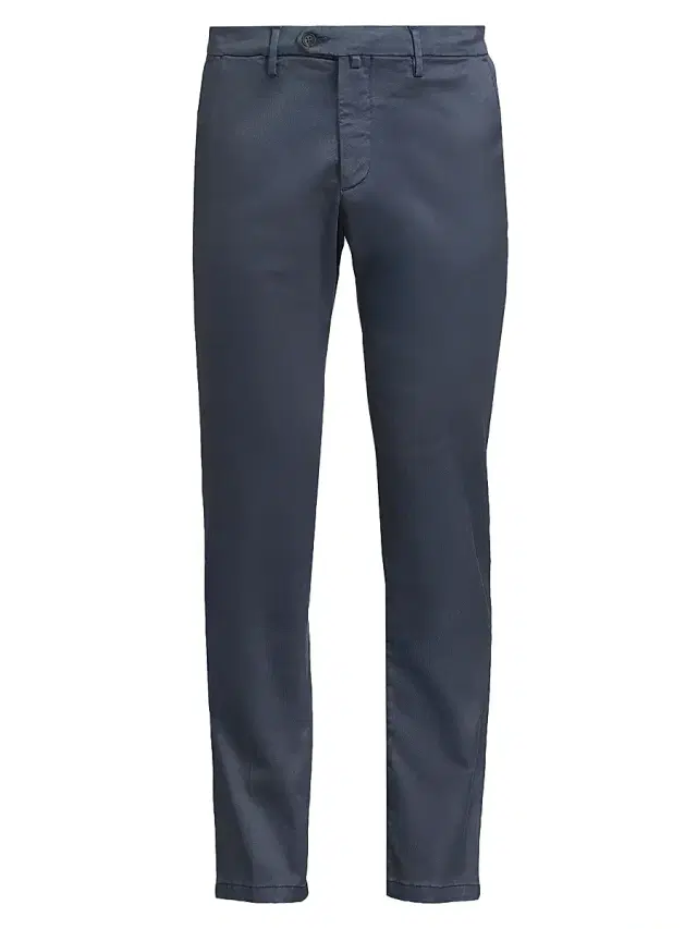 Men's Stretch Flat-Front Trousers - Cornflower Blue