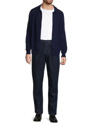 Sartorio Napoli Men's Wool-Blend Spread-Collar Cardigan | Thumbnail 2