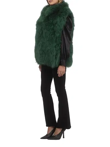 Gorski Women's Select Lamb Vest - Emerald - Size Small | Thumbnail 6