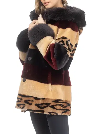 Gorski Women's Shearling Lamb Parka with Merinillo Shearling Lamb Hood Trim & Cuffs, Belt | Thumbnail 3