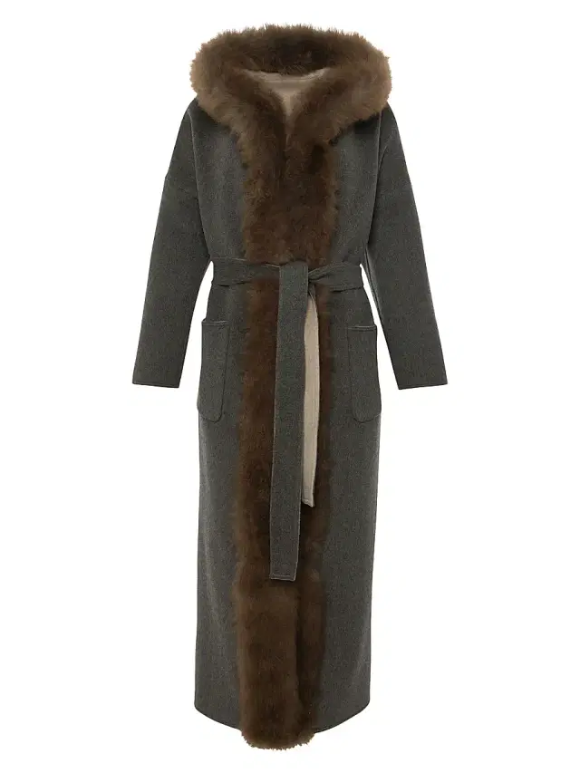 Gorski Women's Reversible Loro Piana Cashmere Parka with Select Cashmere Goat Trim - Gray Multi