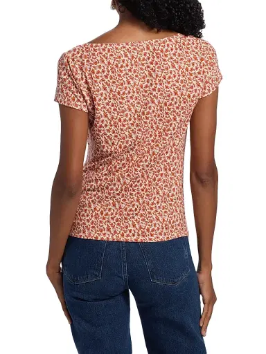 Reformation Women's Bardot Floral Square Neck Top - Mulberry - Size Medium | Thumbnail 5 Reformation Women's Bardot Floral Square Neck Top - Mulberry - Size Medium | Thumbnail 5