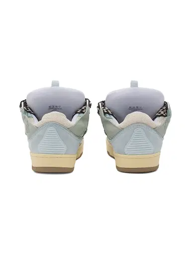 Lanvin Men's Leather Curb Sneakers - Pale Blue - Size 6 | Thumbnail 3 Lanvin Men's Leather Curb Sneakers - Pale Blue - Size 6 | Thumbnail 3