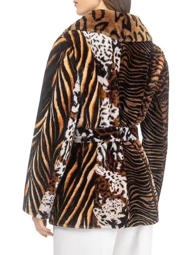 Gorski Women's Select Shearling Lamb Jacket Belt - Africa Print - Size Large | Thumbnail 4 Gorski Women's Select Shearling Lamb Jacket Belt - Africa Print - Size Large | Thumbnail 4