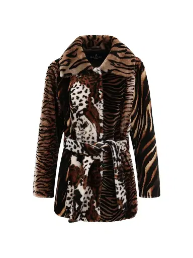 Gorski Women's Select Shearling Lamb Jacket Belt - Africa Print - Size Large | Thumbnail 1 Gorski Women's Select Shearling Lamb Jacket Belt - Africa Print - Size Large | Thumbnail 1