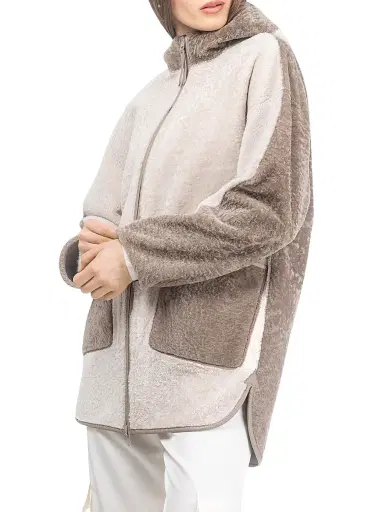 Gorski Women's Textured Shearling Lamb Parka | Thumbnail 3 Gorski Women's Textured Shearling Lamb Parka | Thumbnail 3