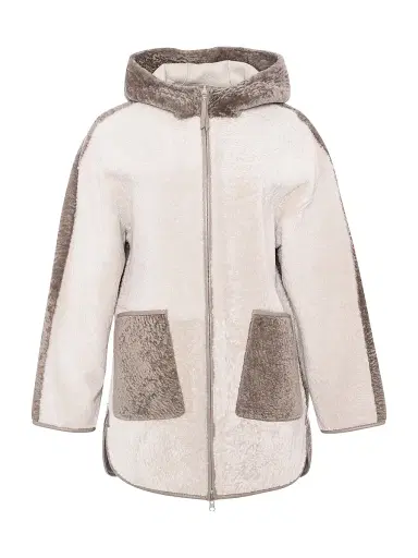 Gorski Women's Textured Shearling Lamb Parka | Thumbnail 1 Gorski Women's Textured Shearling Lamb Parka | Thumbnail 1
