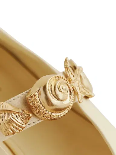 Reformation Women's Bethany Embellished Leather Ballet Flats - Cream Puff Shells | Thumbnail 4 Reformation Women's Bethany Embellished Leather Ballet Flats - Cream Puff Shells | Thumbnail 4