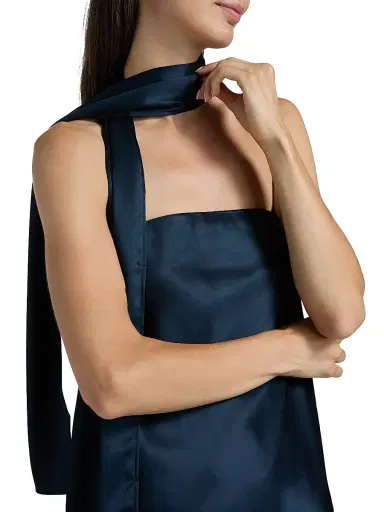 Reformation Women's Sienna Satin Strapless Top - Midnight - Size 10 | Thumbnail 7 Reformation Women's Sienna Satin Strapless Top - Midnight - Size 10 | Thumbnail 7