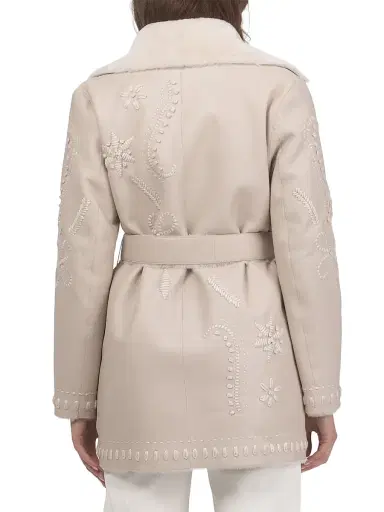 Gorski Women's Merino Shearling Lamb Jacket - Cream | Thumbnail 4