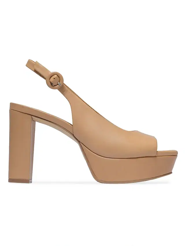 Bernardo Women's Vega Peep Toe Platform Pumps - Dune