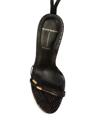 Black Suede Studio Women's Britanny 100MM Strappy Snake Sandals - Brown Snake Leather - Size 11 | Thumbnail 3 Black Suede Studio Women's Britanny 100MM Strappy Snake Sandals - Brown Snake Leather - Size 11 | Thumbnail 3