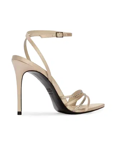 Black Suede Studio Women's Ella 100MM Strappy Sandals - Champagne Satin Embellished - Size 12 | Thumbnail 5 Black Suede Studio Women's Ella 100MM Strappy Sandals - Champagne Satin Embellished - Size 12 | Thumbnail 5