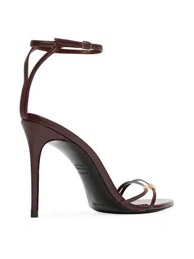 Black Suede Studio Women's Britanny 100MM Strappy Sandals | Thumbnail 3