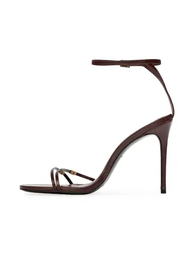 Black Suede Studio Women's Britanny 100MM Strappy Sandals | Thumbnail 4