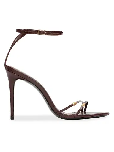 Black Suede Studio Women's Britanny 100MM Strappy Sandals | Thumbnail 1