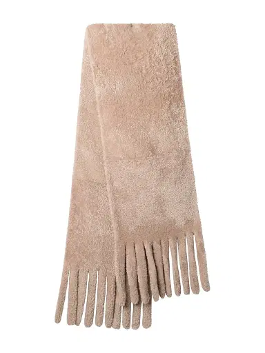 Gorski Women's Silky Shearling Lamb Stole with Fringes | Thumbnail 2 Gorski Women's Silky Shearling Lamb Stole with Fringes | Thumbnail 2