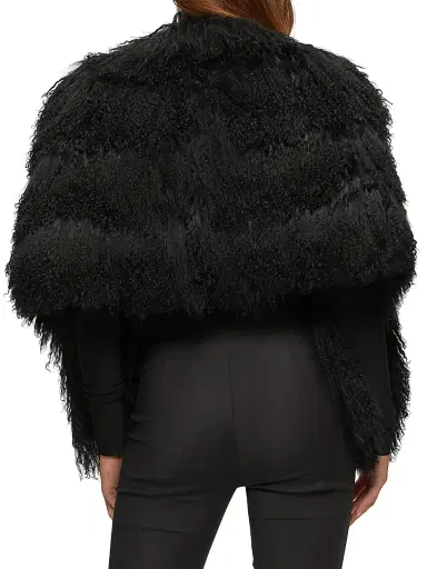 Gorski Women's Lamb Stole with Grosgrain Ribbon | Thumbnail 3