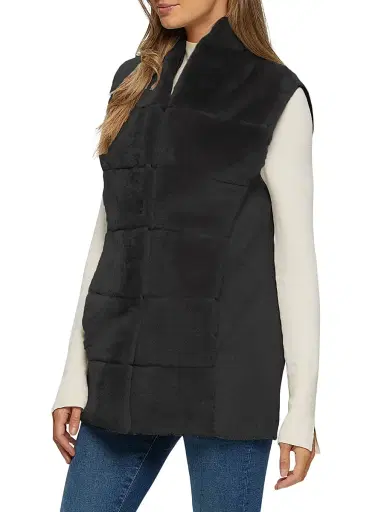 Gorski Women's Shearling Lamb Vest - Black - Size Large | Thumbnail 3 Gorski Women's Shearling Lamb Vest - Black - Size Large | Thumbnail 3