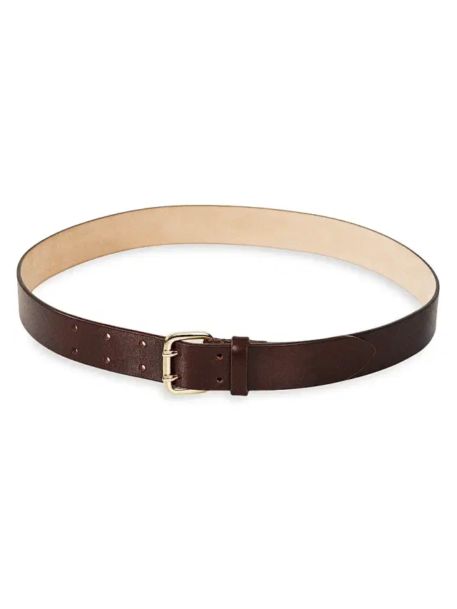Women's Mini Hutch Leather Belt - Marrone Gold
