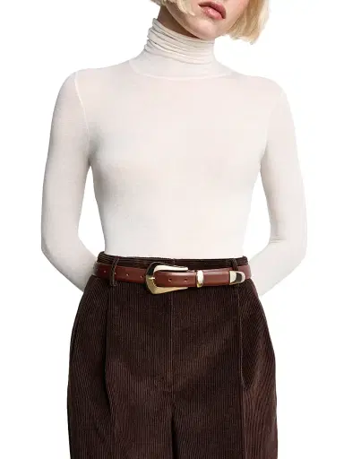 Déhanche Women's Colette Leather Belt - Mahogany Pale Gold | Thumbnail 3