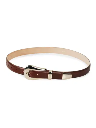 Déhanche Women's Colette Leather Belt - Mahogany Pale Gold | Thumbnail 4