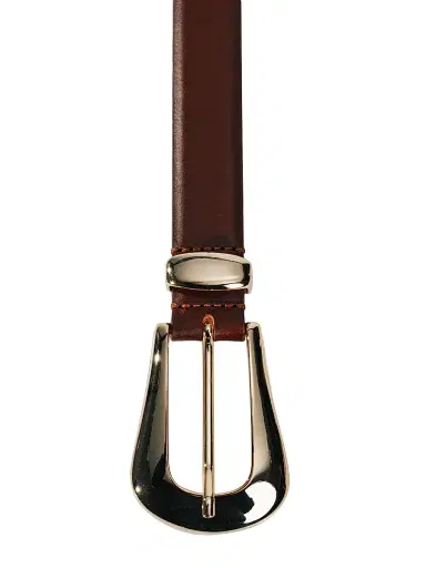 Déhanche Women's Colette Leather Belt - Mahogany Pale Gold | Thumbnail 5