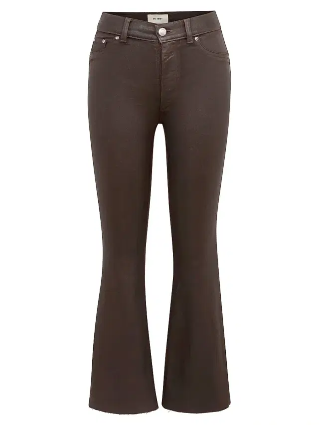 Women's Bridget Boot High Rise Instasculpt Coated Crop Jeans - Chocolate Coated