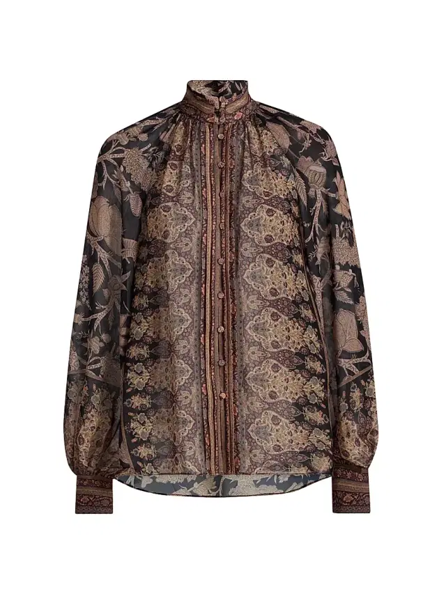 Women's Solace Printed Blouse - Black Multi
