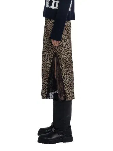 Zadig & Voltaire Women's Jayla Leopard-Print Midi-Skirt - Leaves - Size XS | Thumbnail 4